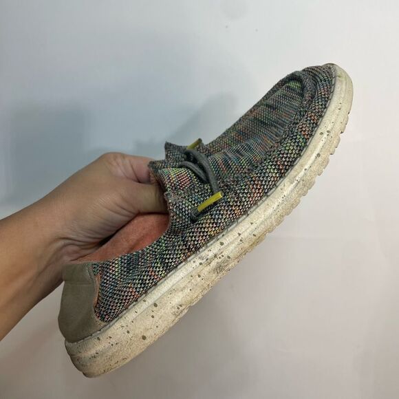 5 for $25🔥Hey Dudes Wendy Peacock Pink Loafers Youth Size 4-5 - Picture 6 of 10